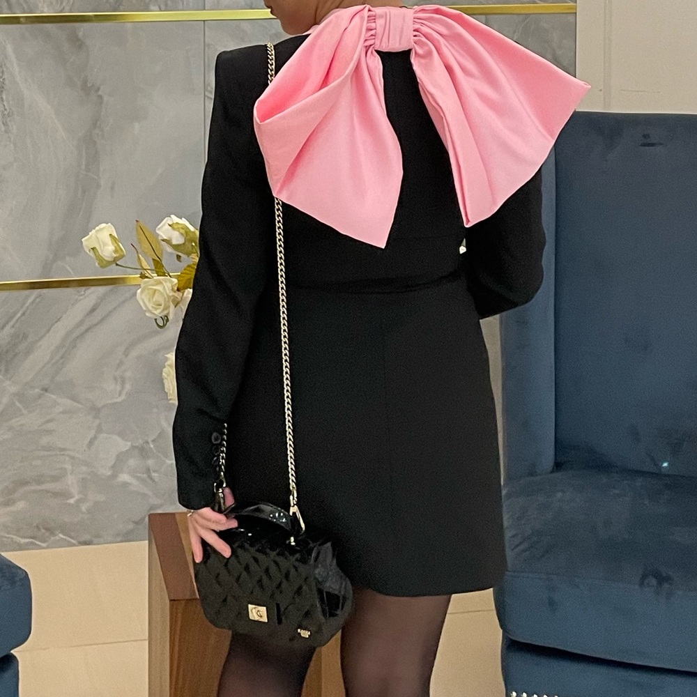 Zara bow blazer dress